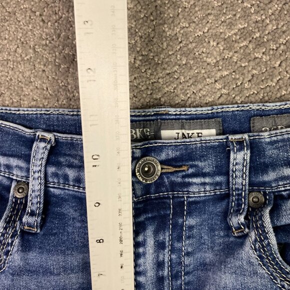 BKE Jake Bootleg Jeans Men's 36R Measures 34 x 30 Blue Stretch Denim Bootcut - Picture 11 of 14